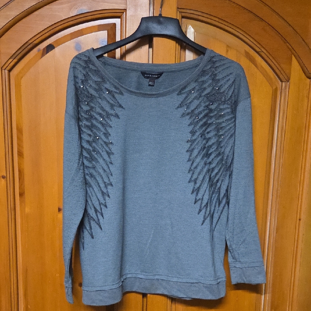 Rock &Republic Gray Embellished Women's Top